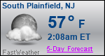 Weather Forecast for South Plainfield, NJ