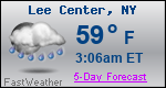Weather Forecast for Lee Center, NY