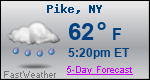 Weather Forecast for Pike, NY