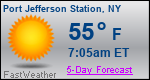 Weather Forecast for Port Jefferson Station, NY