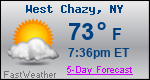 Weather Forecast for West Chazy, NY
