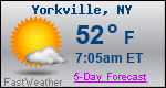 Weather Forecast for Yorkville, NY