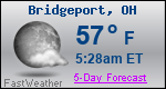 Weather Forecast for Bridgeport, OH