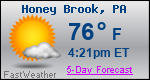 Weather Forecast for Honey Brook, PA
