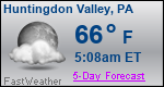 Weather Forecast for Huntingdon Valley, PA