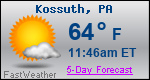 Weather Forecast for Kossuth, PA