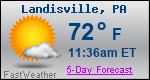 Weather Forecast for Landisville, PA