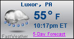 Weather Forecast for Luxor, PA