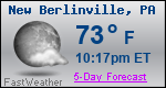 Weather Forecast for New Berlinville, PA