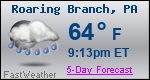 Weather Forecast for Roaring Branch, PA