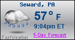 Weather Forecast for Seward, PA