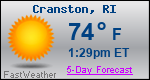 Weather Forecast for Cranston, RI