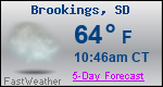 Weather Forecast for Brookings, SD