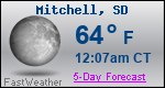 Weather Forecast for Mitchell, SD