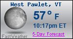 Weather Forecast for West Pawlet, VT