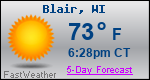 Weather Forecast for Blair, WI