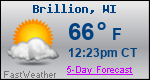 Weather Forecast for Brillion, WI