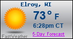 Weather Forecast for Elroy, WI