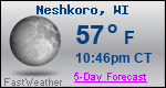 Weather Forecast for Neshkoro, WI