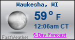 Weather Forecast for Waukesha, WI