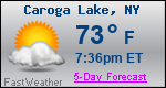 Weather Forecast for Caroga Lake, NY