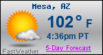 Weather Forecast for Mesa, AZ