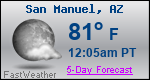 Weather Forecast for San Manuel, AZ