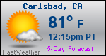 Weather Forecast for Carlsbad, CA