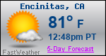 Weather Forecast for Encinitas, CA