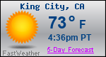Weather Forecast for King City, CA