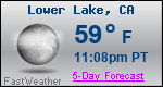 Weather Forecast for Lower Lake, CA