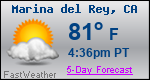 Weather Forecast for Marina del Rey, CA