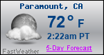 Weather Forecast for Paramount, CA