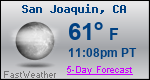 Weather Forecast for San Joaquin, CA