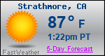 Weather Forecast for Strathmore, CA