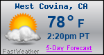 Weather Forecast for West Covina, CA