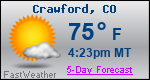 Weather Forecast for Crawford, CO
