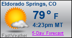 Weather Forecast for Eldorado Springs, CO