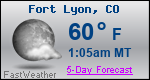 Weather Forecast for Fort Lyon, CO