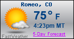 Weather Forecast for Romeo, CO