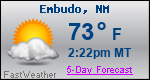 Weather Forecast for Embudo, NM