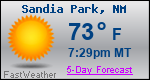Weather Forecast for Sandia Park, NM