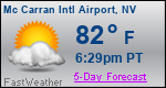 Weather Forecast for Mc Carran International Airport, NV