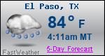 Weather Forecast for El Paso, TX