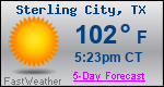Weather Forecast for Sterling City, TX