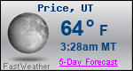 Weather Forecast for Price, UT