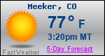 Weather Forecast for Meeker, CO