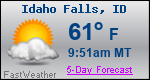 Weather Forecast for Idaho Falls, ID