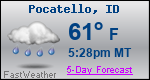 Weather Forecast for Pocatello, ID
