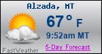 Weather Forecast for Alzada, MT